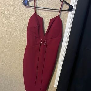 Short burgundy dress